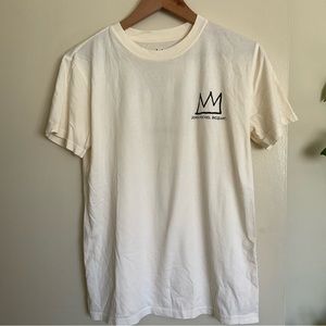 Vintage Jean Michel Basquiat Crown Off white cream Tshirt Men’s Medium